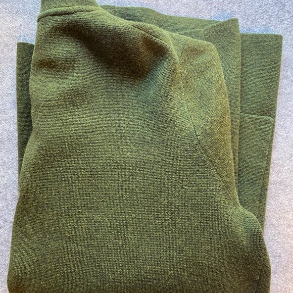 J. Crew Olive Green Sophie Open-Front Sweater-Blazer, L - Picture 4 of 5